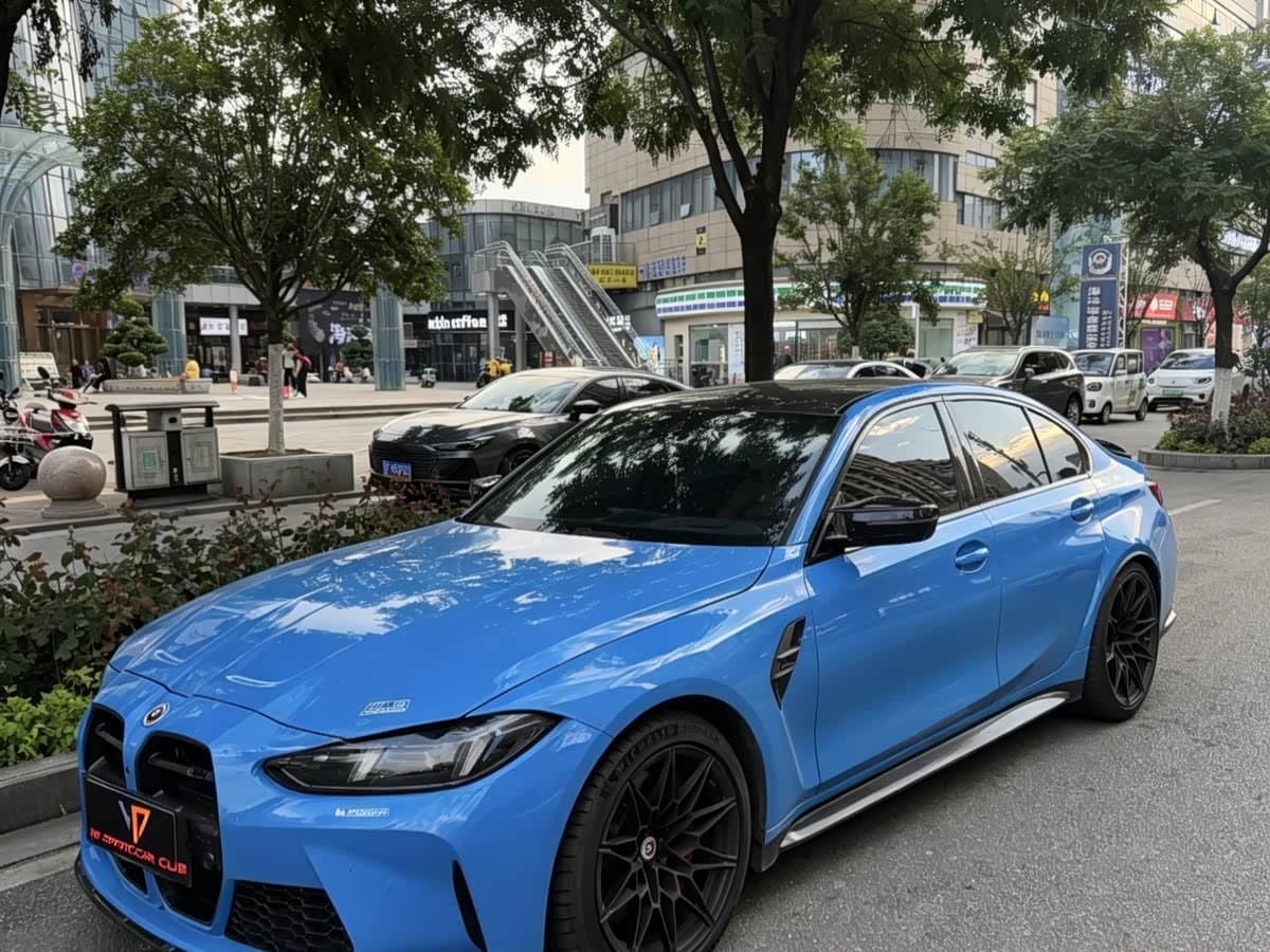 2022 BMW M3 Blue, 40,000 km, China export – photo 2